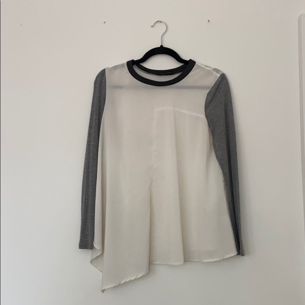 Winners White and Grey blouse/top